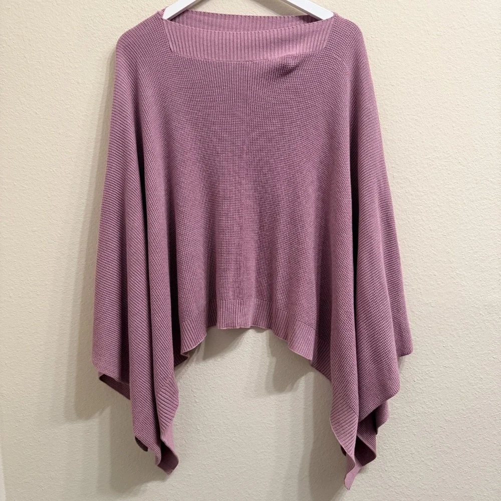 Lululemon Forward Flow‎ Poncho Mauve Pink Silk Blend Knit Wrap One Size OS